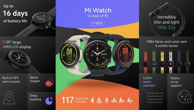 Xiaomi офіційно представила Mi Watch: 16 днів автономності за 2990 гривень