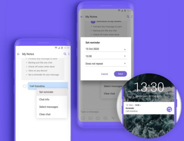 Оповіщення прийде на екран телефону. Месенджер Viber представив функцію, яка дозволить користувачам створювати нагадування про зустрічі, заходи і інших важливих завданнях в чаті "Мої замітки".