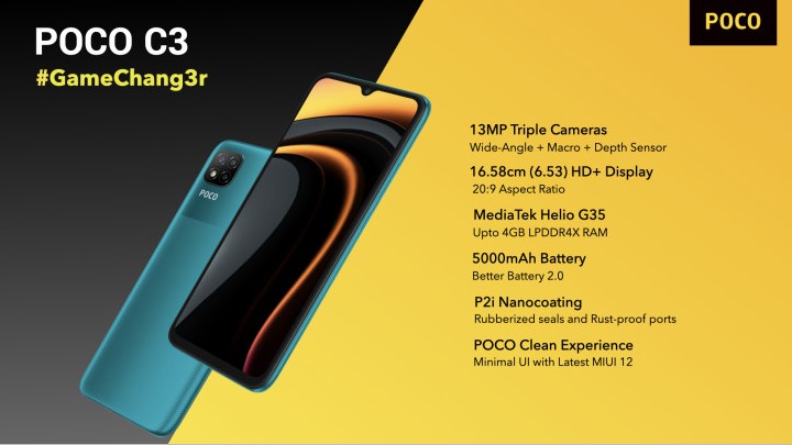 Офіційно представлений Xiaomi Poco C3 - ультрабюджетка з великою батареєю і трьома камерами