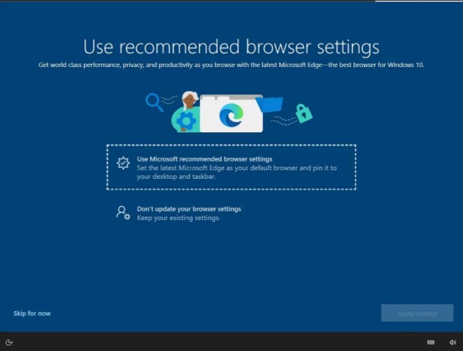 Windows 10 тепер показує рекламу свого браузера на весь екран