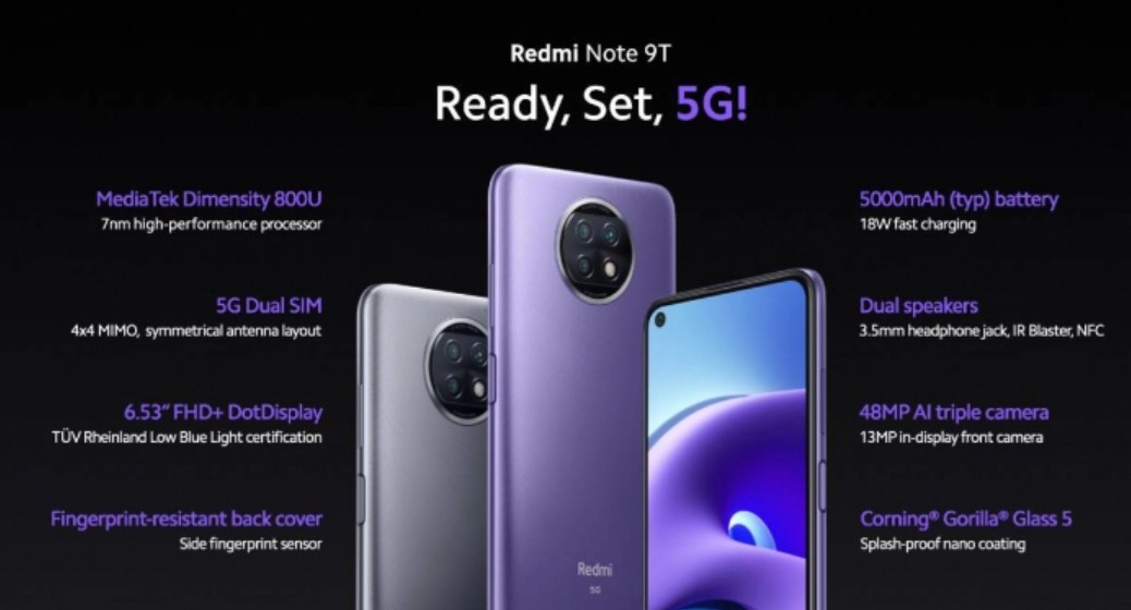 Представлений Redmi Note 9T: 5G для глобального ринку за ціною 5900 гривень