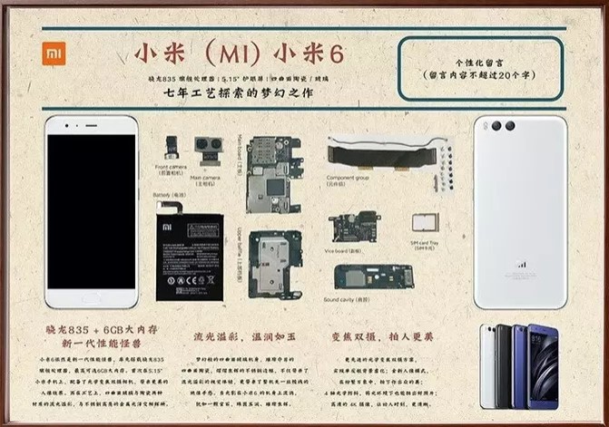 Якщо старий телефон занадто дорогий. Компанія Xiaomi запустила в Китаї сервіс по перетворенню старих смартфонів в настінні картини. Може сподобатися тим, кому дуже дорогий старий апарат. Таку опцію пропонує фірмовий магазин Xiaomi Mall. Співробітники розбирають смартфон на частини і обрамляють панель з розкладеними компонентами дерев'яною рамкою. Також в картину додають підписи і зображення.