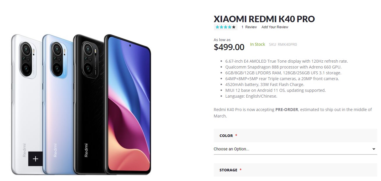 Флагман Xiaomi Redmi K40 Pro вже можна попередньо замовити всього за 13 993 гривень