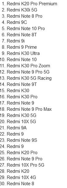 Xiaomi оновить ще 50 смартфонів до MIUI 13 в цьому році