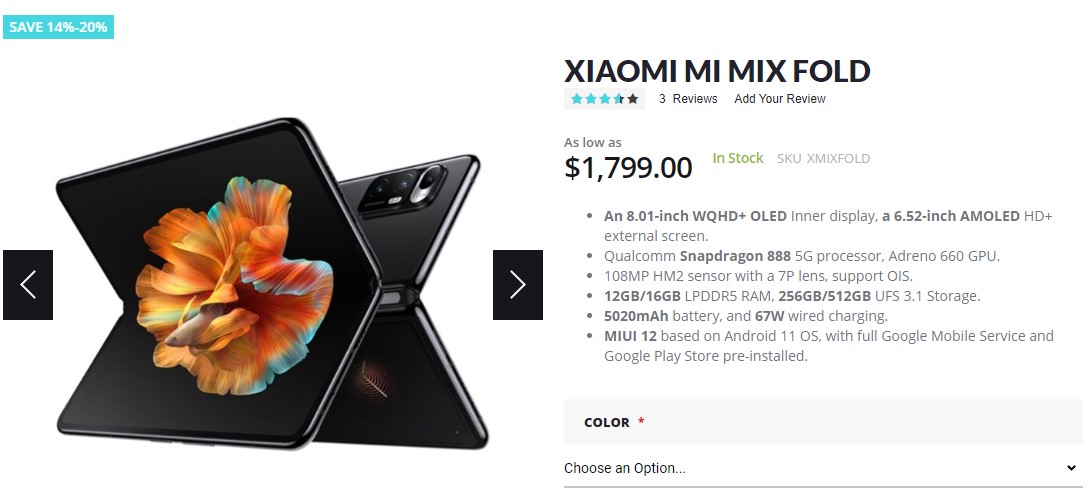 Перший складаний смартфон Xiaomi вже доступний зі знижкою 500 доларів