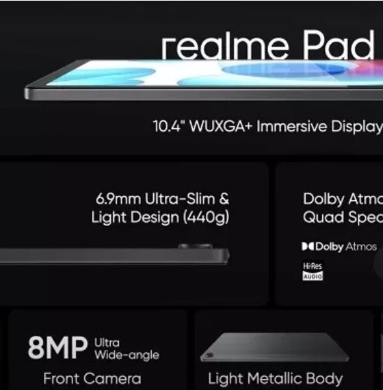 Представлений офіційно планшет Realme Pad за 5000 гривень