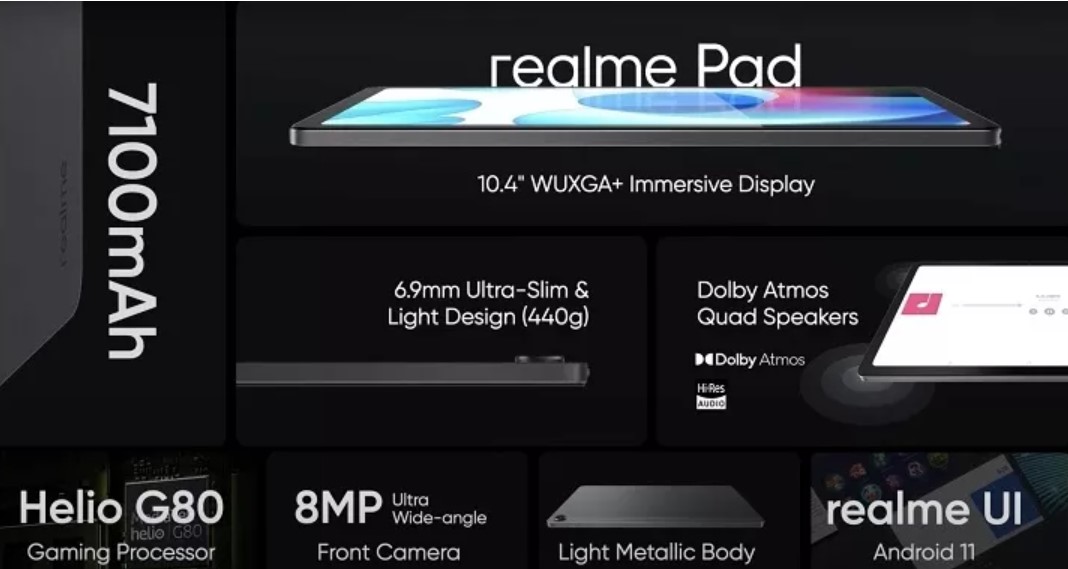 Представлений офіційно планшет Realme Pad за 5000 гривень