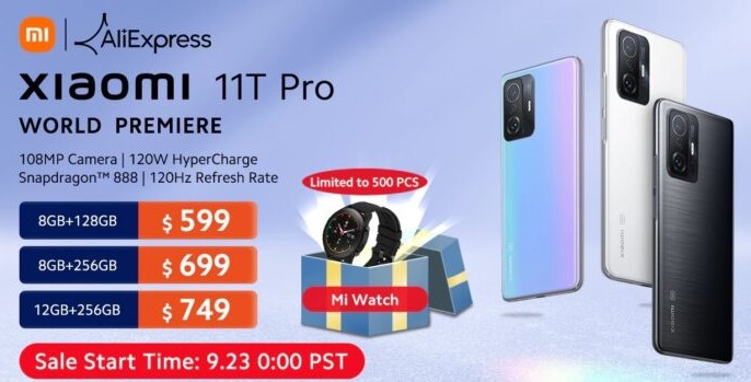 Смартфон Xiaomi 11T Pro обвалився в ціні до рекодно низького рівня