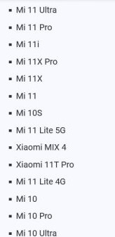 Cвіжий список смартфонів Xiaomi, які обновляться до Android 12 з MIUI 12.5