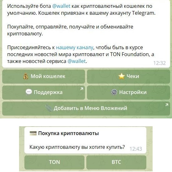 Telegram zapustyvshy bota dlya kryptovalyutnykh platezhiv u Bitcoin ta Toncoin pryamo u mesendzheri