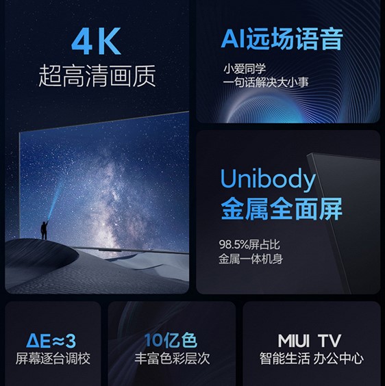 Xiaomi представила телевізори з 60 дюймами за ціною бюджетного смартфона