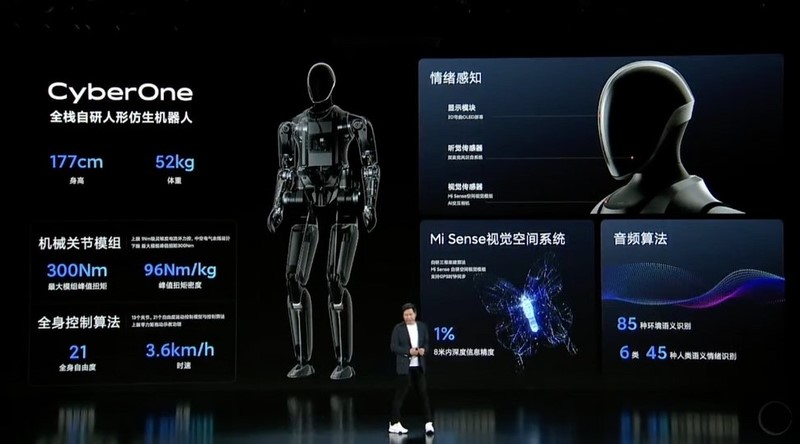 Xiaomi офіційно представила CyberOne робот-гуманоїд з OLED обличчям за $100 000