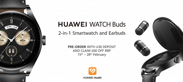 Незвичайний годинник Huawei Watch Buds поступив в продаж