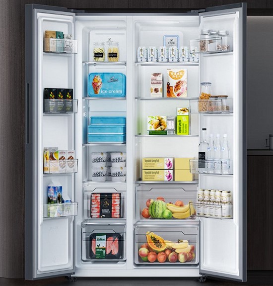 Xiaomi представила холодильник Mijia Side-by-side 540L Ice Crystal Refrigerator, двері якого оформлені склом