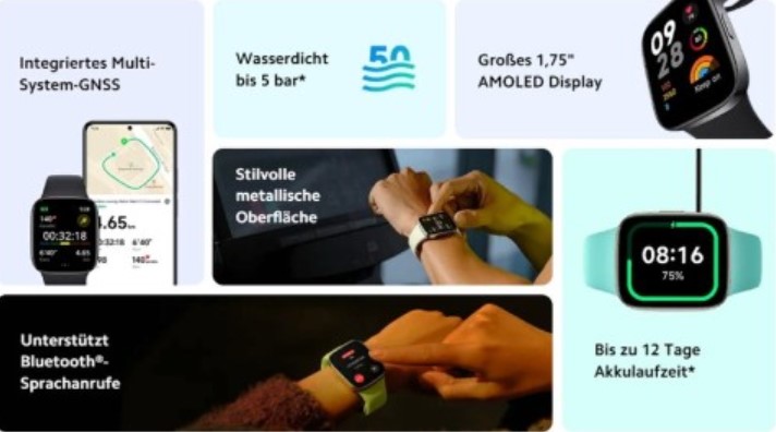 Смарт-годинник Redmi Watch 3 c GPS та TWS-навушники Buds 4 Lite представлені для України