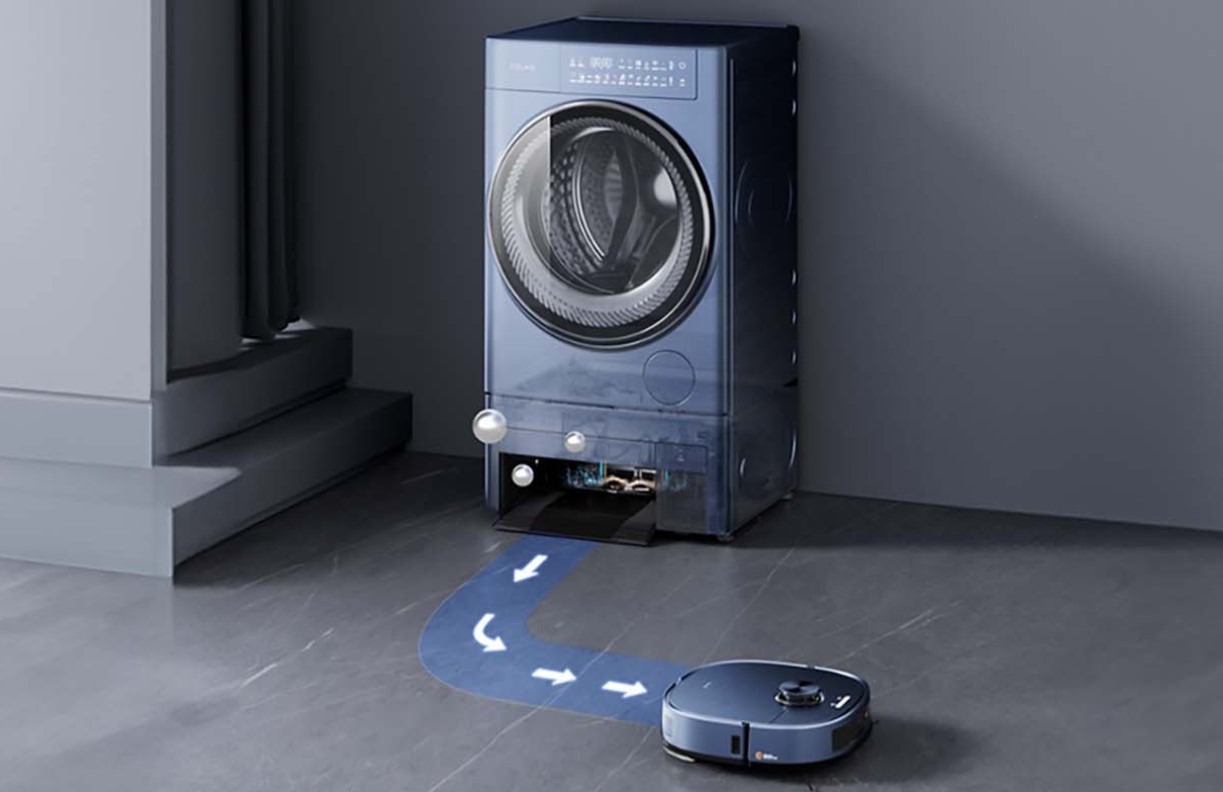 Midea анонсувала пральну машину із вбудованим роботом-пилососом