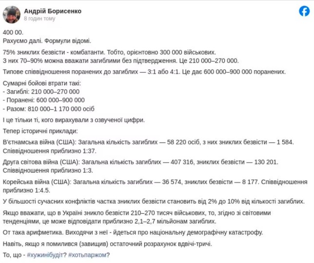 Страшна цифра "Зниклих безвісти": в Червоному Христі шокували даними