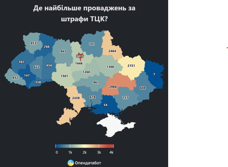 Військовий облік: які області лідирують за кількістю штрафів від ТЦК