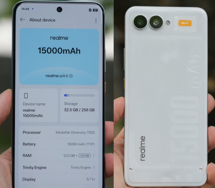 Смартфон realme з акумулятором на 15 000 мАг представлений офіційно