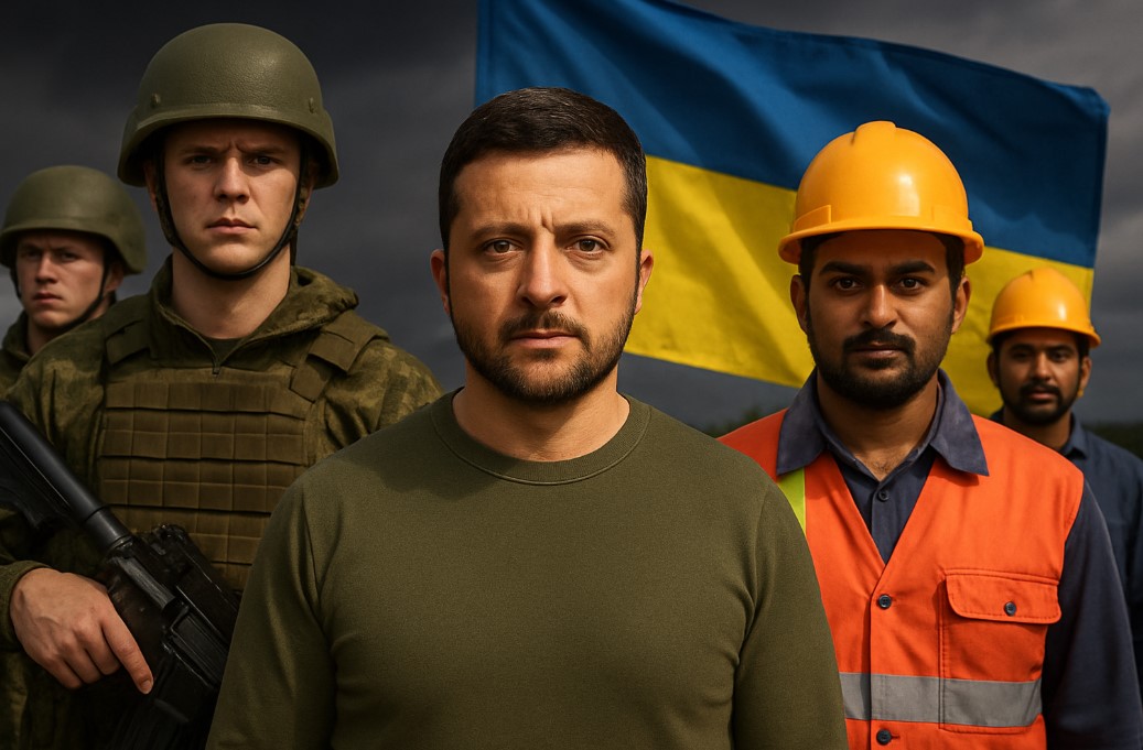 Українських чоловіків на війну, а мігрантів на роботу та життя в Укарїні: рішення Зеленського вражають