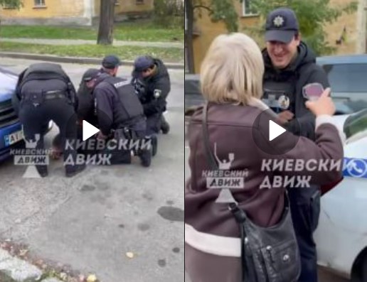 Поліцейський з посмішкою розбив жінкі голову в Києві — інцидент потрапив на відео
