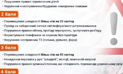 В Україні водіям введуть систему штрафних балів: за 15 балів — ризик втратити права